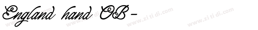 England hand OB字体转换